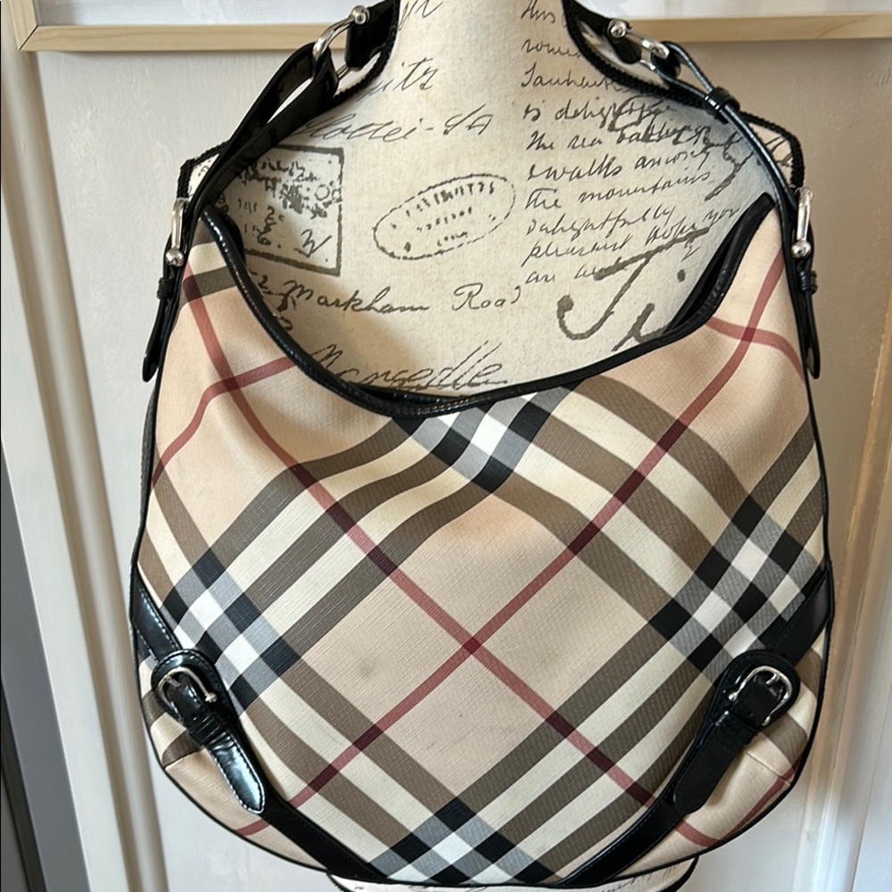 EUC Authentic Burberry Nova Check Hobo